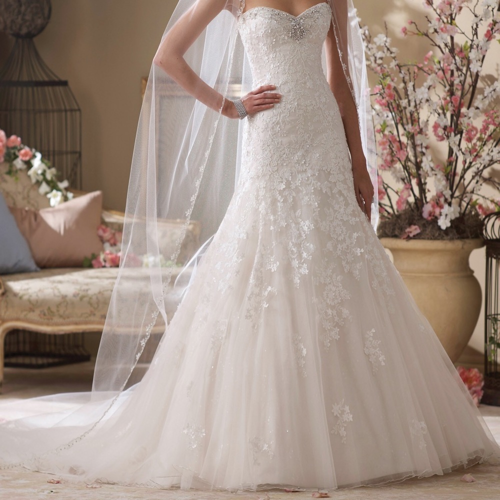 David Tutera Mon Cheri Lace Wedding Dress